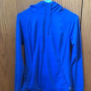 Form-Fitting Blue Athletic Top